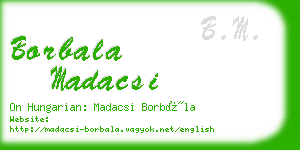 borbala madacsi business card